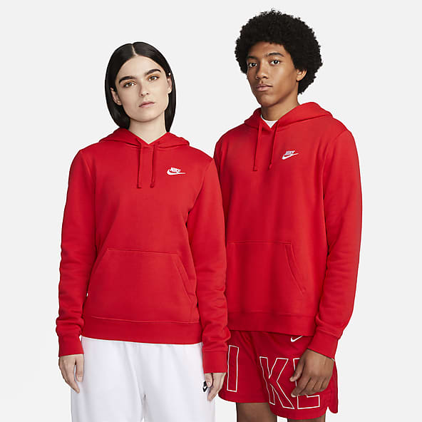 Womens Red Hoodies Pullovers. Nike